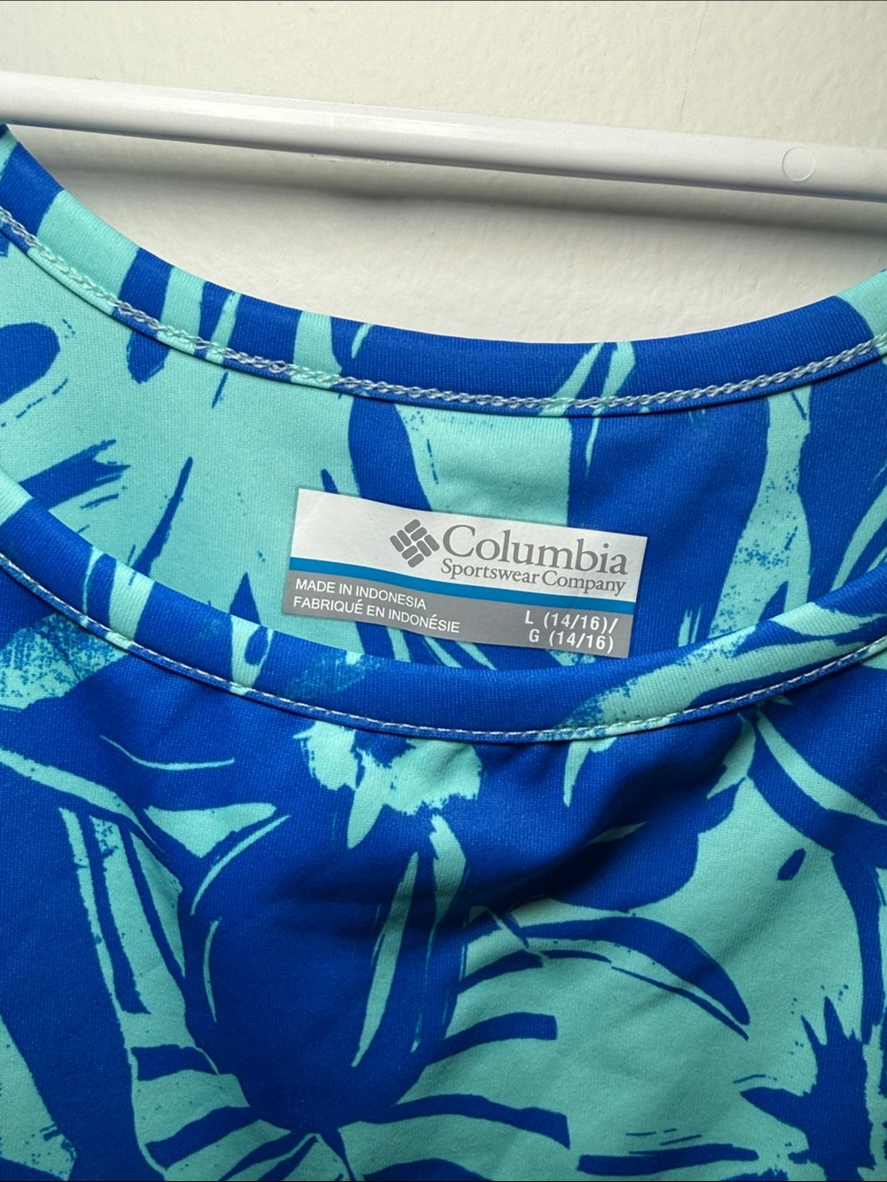Columbia Women's Freezer Tank Dress Mini Dress Tropical Print Youth Large - Picture 4 of 4